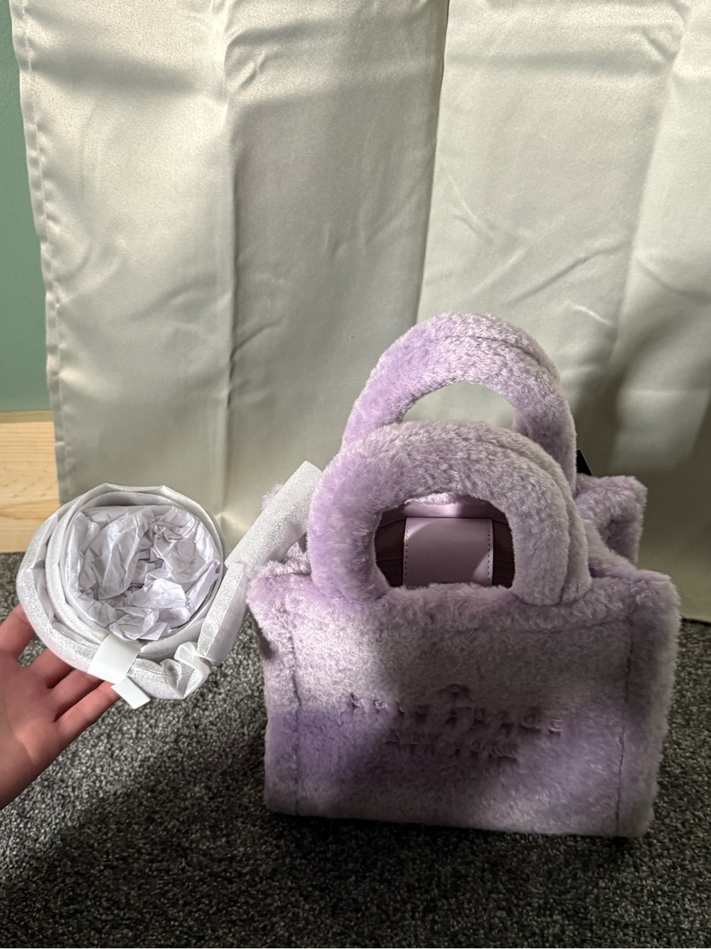 kate spade lavender plush mini tote - Picture 6 of 8